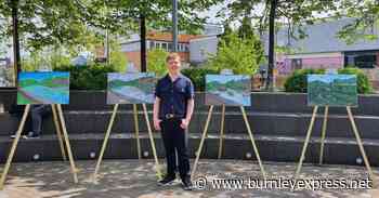 Nelson and Colne College student destroys paintings in Nelson town centre to raise awareness of environment - Burnley Express