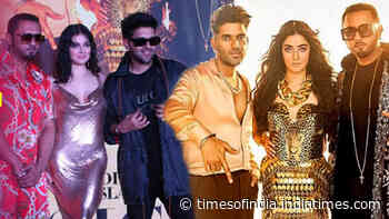 Yo Yo Honey Singh, Divya Khosla Kumar and Guru Randhawa celebrate the success of 'Designer'