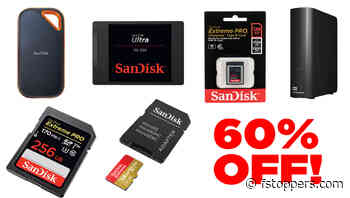 Save 60% On SanDisk Memory Cards, SSD, and Hard Drives Today Only