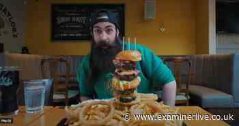 YouTube star Beard Meets Food takes on huge £20 burger at Keighley pub with 'savage amount of chips' - Yorkshire Live