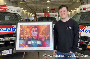 B.C. artist ‘Pencil Fingerz’ donates painting to honour paramedics