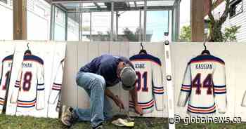 Fan building fence as tribute to Oilers’ playoff run says project prompted by team building belief