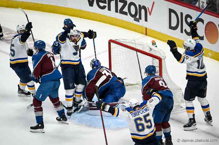Tyler Bozak Of St. Louis Blues Yanks Game 5 Win From Avs In OT