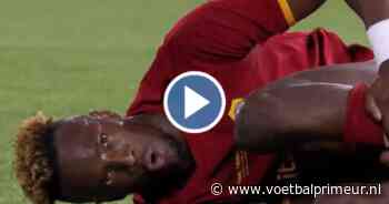 Dat zagen we: AS Roma-spits Abraham doet alsof hij geblesseerd is - VoetbalPrimeur.nl