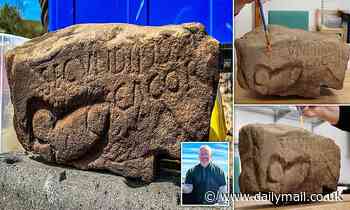1,700-year-old phallus and inscription branding Roman solider a 's***ter' found at Hadrian's Wall