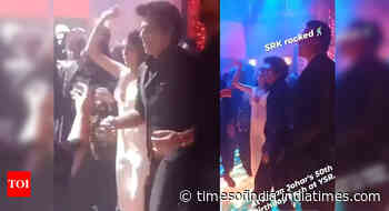 SRK burns the dance floor at KJo's party: VIDEO