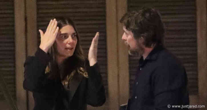 Christian Bale & Wife Sibi Enjoy Dinner with Friends in Brentwood