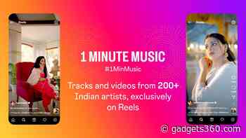 Instagram Announces '1 Minute Music' Tracks For Reels, Stories in India
