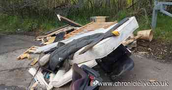 County Durham man caught on CCTV dumping mattress at side of road hit with £1,000 fine - Chronicle Live