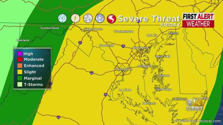 Maryland Weather: Rain, Severe Thunderstorms Possible Friday