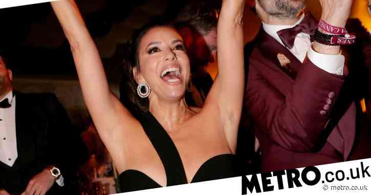 Eva Longoria lives her best life in daring black dress as Leonardo DiCaprio goes for usual casual look at glamorous A-list AmfAR Gala 2022