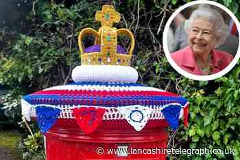Whalley: Post box yarn-bombed for Queen's Platinum Jubilee
