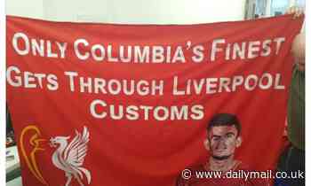 Liverpool fans criticised for 'offensive' banner paying tribute to Luis Diaz