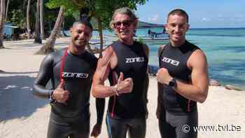 Vader en zoon uit Riemst maken zwemtocht van 90 km in de Javazee om aandacht te vragen voor het milieu - TV Limburg