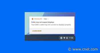 Chromebooks Will Now Tell You if Your USB-C Cable Is No Good for Your Needs     - CNET