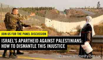 UK: high-level panel discussion to be held on Israeli apartheid - Amnesty International UK