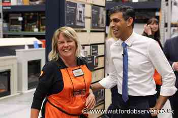 Rishi Sunak visits B&Q Watford to talk cost of living crisis