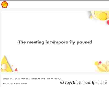 Shell Plc Chairman Sir Andrew Mackenzie calls in police to quell shareholder rebellion at AGM - Royal Dutch Shell plc .com