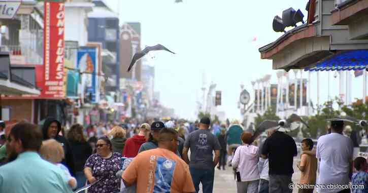 Tourists Pour Onto Ocean City Boardwalk Despite Gloomy Weather To Kick Off Summer