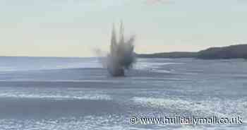 Bomb blown up on East Yorkshire beach - Hull Live