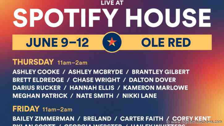 Spotify House Returns to 2022 CMA Fest on June 9-12 – The Lineup