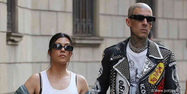 Newlyweds Kourtney Kardashian & Travis Barker Explore Milan After Their Wedding Last Weekend