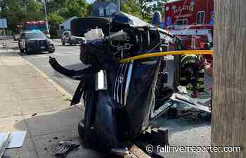 Driver hospitalized, charged, after Fall River rollover crash - Fall River Reporter