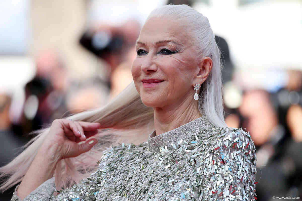 Helen Mirren debuts extra-long hair extensions at Cannes premiere