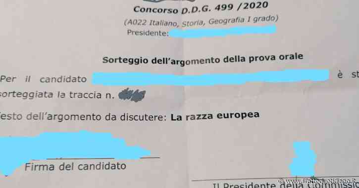 Scuola, la traccia per la prova d’esame al concorso per docenti: “Argomento da discutere: la razza europea”