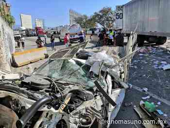 Tráiler choca contra varios vehículos en Paso Express de la México- Cuernavaca - UnomásUno