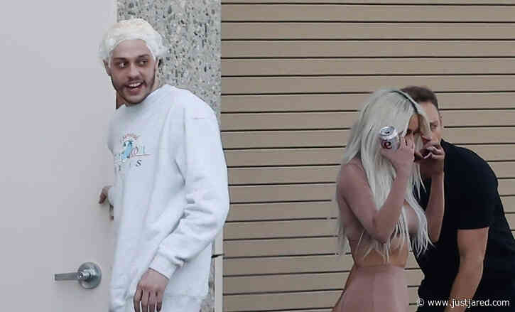 Pete Davidson Visits Kim Kardashian at Photo Shoot & Gets His Hair Done Too!