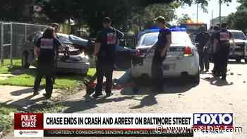 MPD chase ends in crash and arrest on Baltimore Street - Fox 10 News