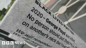 George Floyd death marked in Milton Keynes with artwork - BBC
