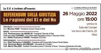 Camera Penale Rieti, convegno sui quesiti referendari - Rieti Life