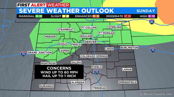 Colorado Weather: Watch The Sky Sunday, A Few Severe T-Storms Are Possible North Of I-70 After 1 P.M.