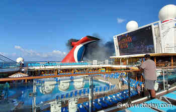 Video shows scary moments after a cruise ship caught fire