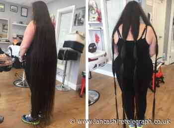 Mum-of-three's record breaking donation as she has FIFTY INCHES of hair chopped-off