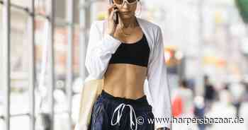 Bella Hadid macht Trackpants zum Mode-Trend 2022, der sogar Jeans ablösen könnte - Harper's BAZAAR