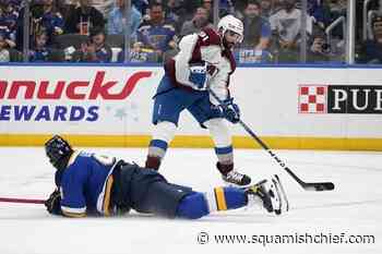 Helm scores late, Avalanche beat Blues 3-2 to win series - Squamish Chief