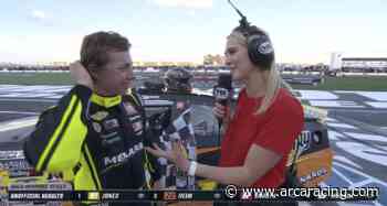 Brandon Jones' Victory Lane interview at Charlotte - ARCA - arcaracing.com