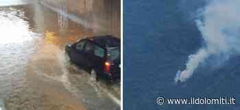 Maltempo in Trentino, un fulmine fa scoppiare un incendio a Ala, allagamenti a Trento (un'auto bloccata in un sottopassaggio) e smottamenti in Valsugana - il Dolomiti