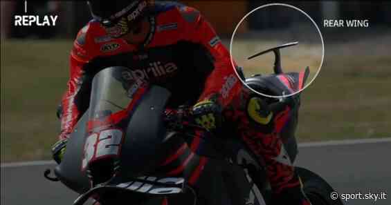 MotoGP, GP Mugello. Aprilia, spunta l'ala posteriore sul codino della moto. FOTO - Sky Sport