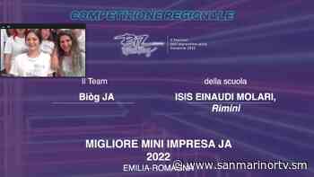 Alla scuola secondaria di secondo grado IPSCTL Einaudi il premio Migliore Impresa Junior Achievement Emilia-Romagna - San Marino Rtv