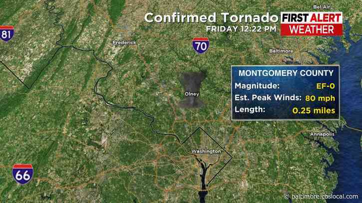 National Weather Service Confirms 2 Tornadoes Touched Down Friday In Maryland