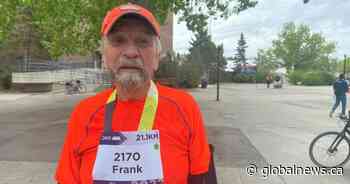 73-year-old Calgary man runs half marathon to help in the long journey of caring for wife with dementia