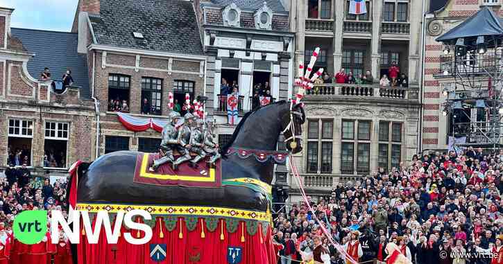 Ros Beiaardommegang in Dendermonde zit erop, apotheose op Grote Markt liet 2 uur op zich wachten - VRT NWS