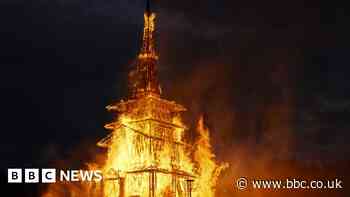 Sanctuary: Thousands gather to see Bedworth Covid memorial burned