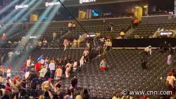 Video shows people running during Barclays Center disturbance