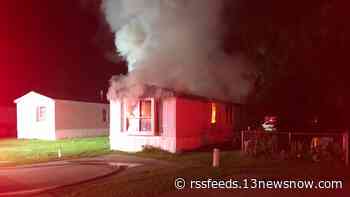 Three people, multiple animals displaced following mobile home fire in Suffolk