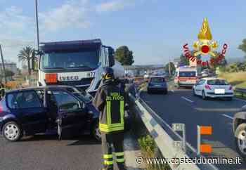 Paura a Selargius, frontale tra un'auto e un'autocisterna sulla 554: strada chiusa al traffico - Casteddu Online